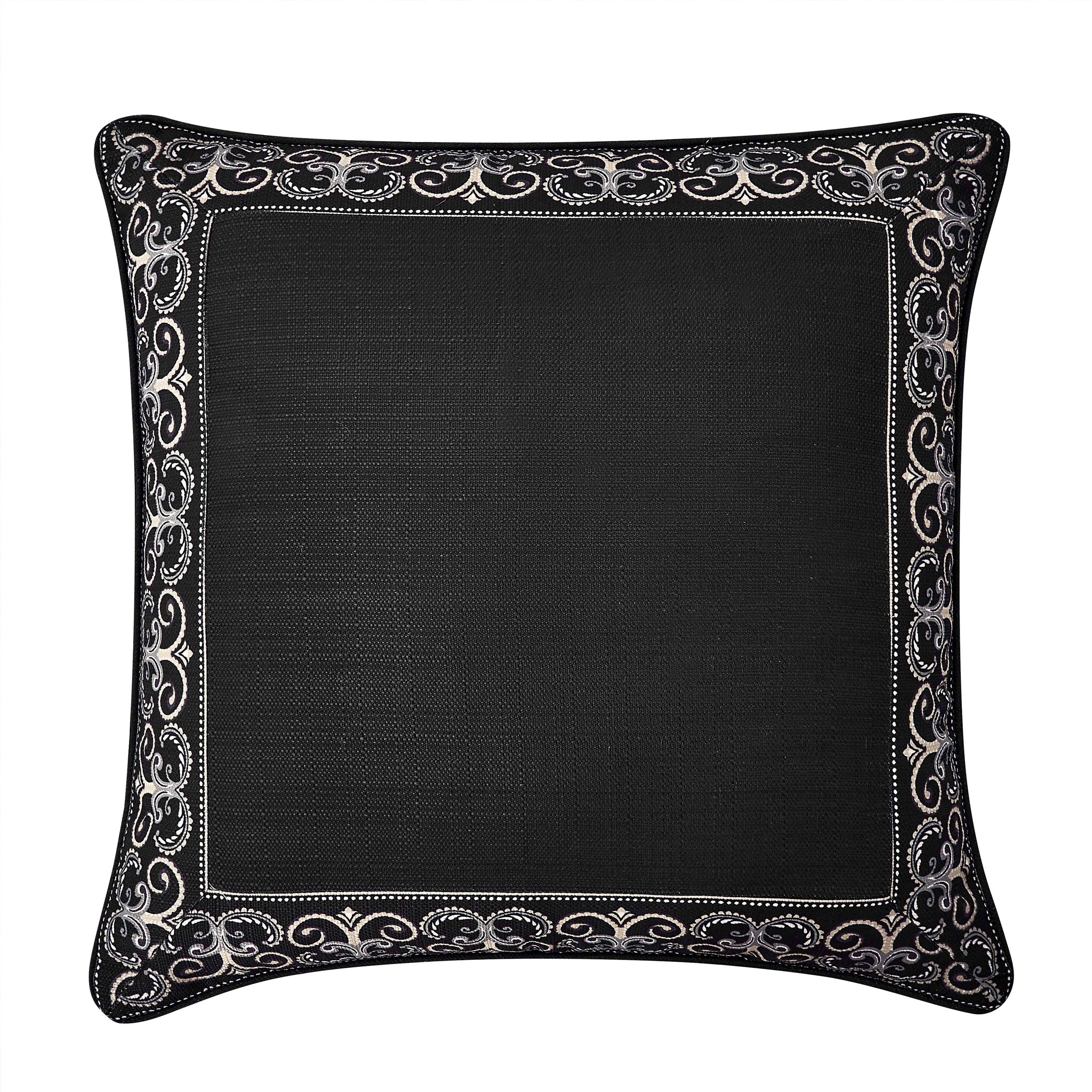 Cotton Quilted Euro Sham Black Euro Sham