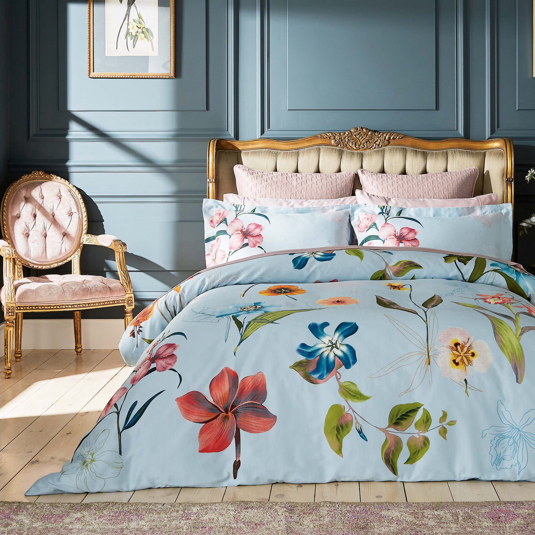 Ted Baker New Hampton Light Blue 3 Piece Comforter Set - Final Sale Comforter Sets By US Office - Latest Bedding