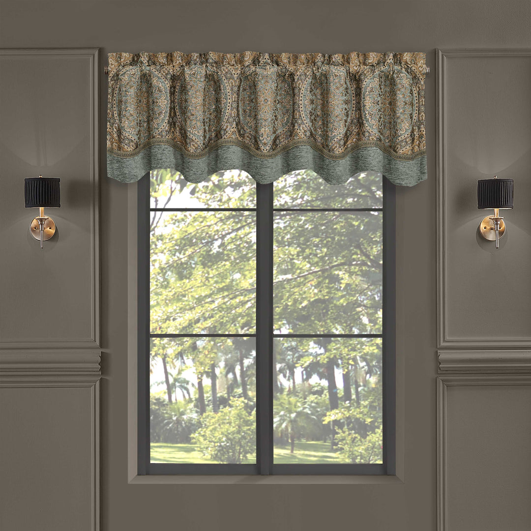 Dorset SPA Scallop Window Valance By J Queen Window Valances By J. Queen New York