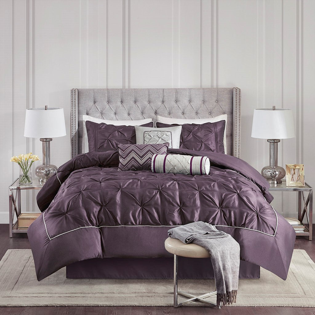 Laurel Plum 7-Piece Comforter Set – Latest Bedding - Main Image