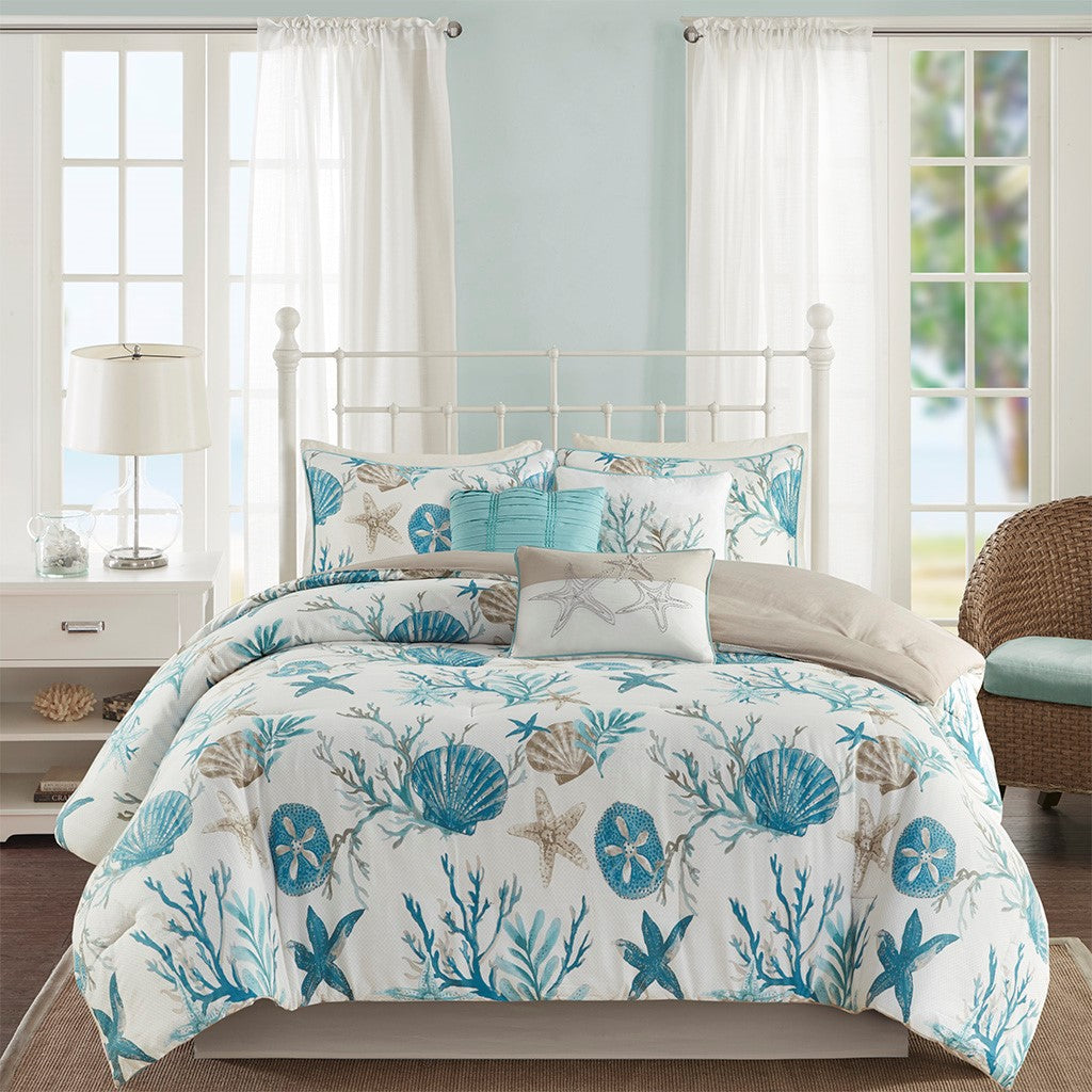 Pebble Beach Aqua 7-Piece Comforter Set – Latest Bedding
