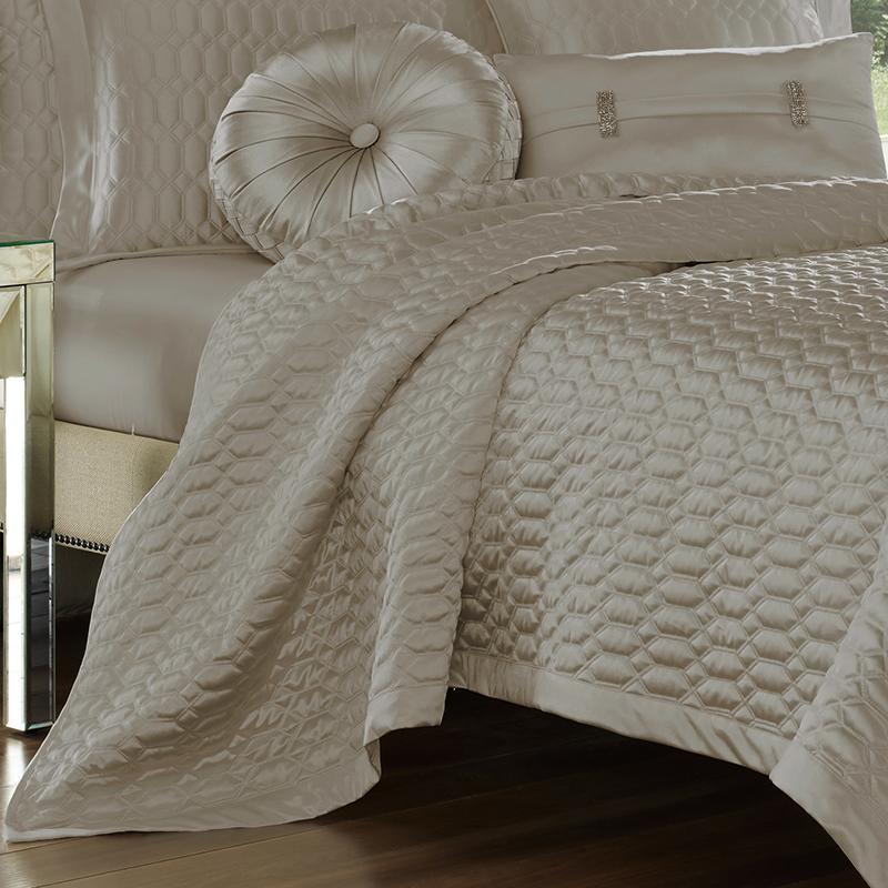 Satinique Silver Coverlet By J Queen Coverlet By J. Queen New York