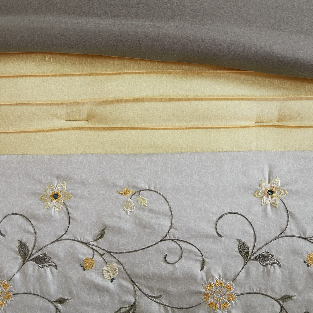 Serene Yellow 7-Piece Comforter Set Comforter Sets By JLA HOME/Olliix (E & E Co., Ltd)