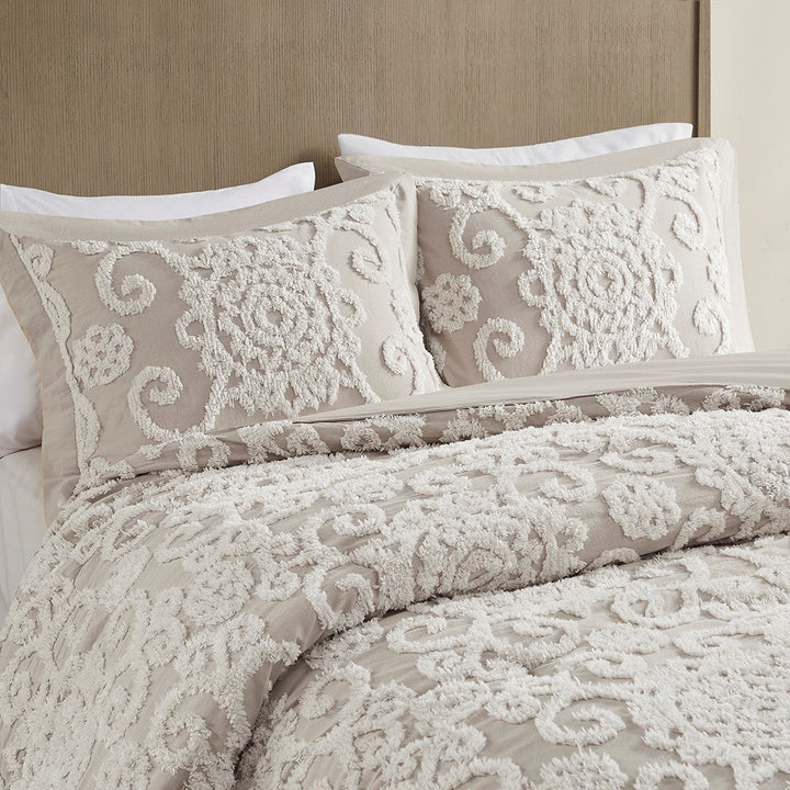 Cayman Taupe 3 Piece Comforter Set Comforter Sets By JLA HOME/Olliix (E & E Co., Ltd)