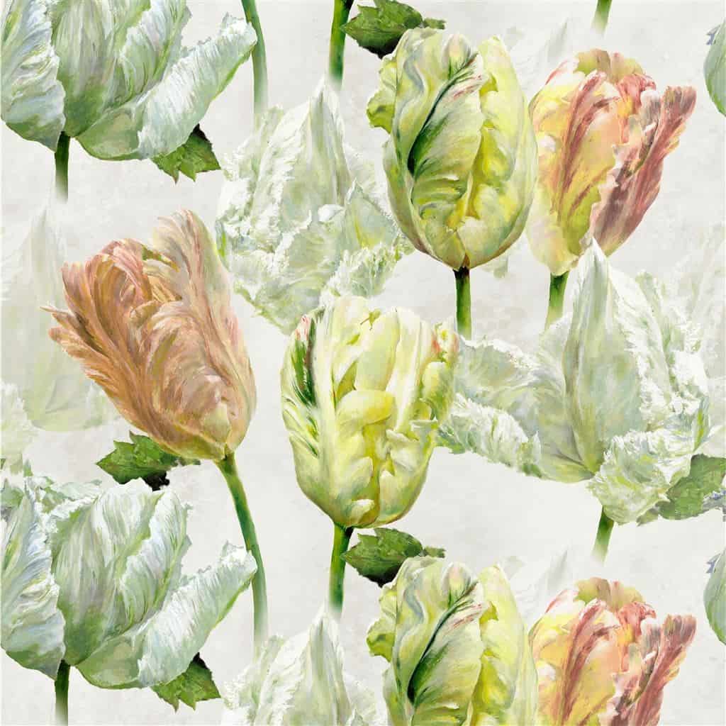 Spring Tulip Buttermilk Shower Curtain Shower Curtain By Designers Guild