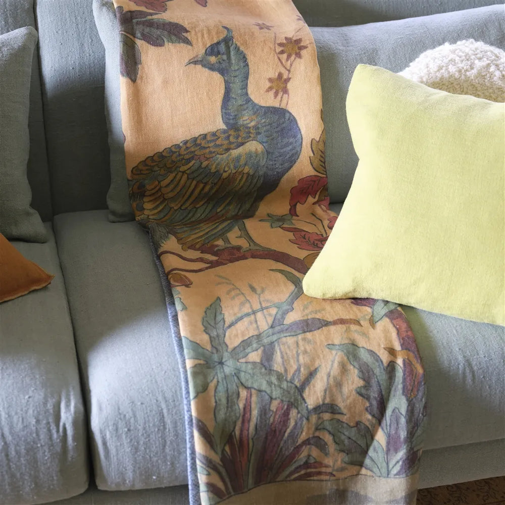Peacock Toile Throw Throws By Designers Guild