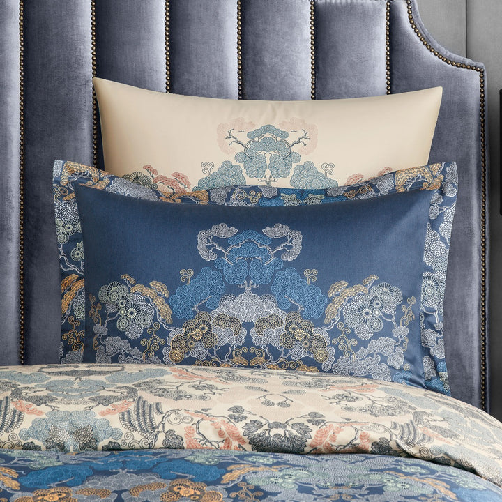 Rioko Beige/Blue Pillowcase Pillowcase By Togas