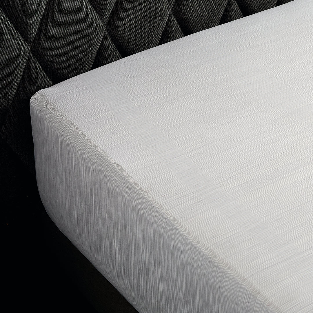 Silence Organic Cotton Sateen Fitted Sheet Fitted Sheet By Anne de Solène