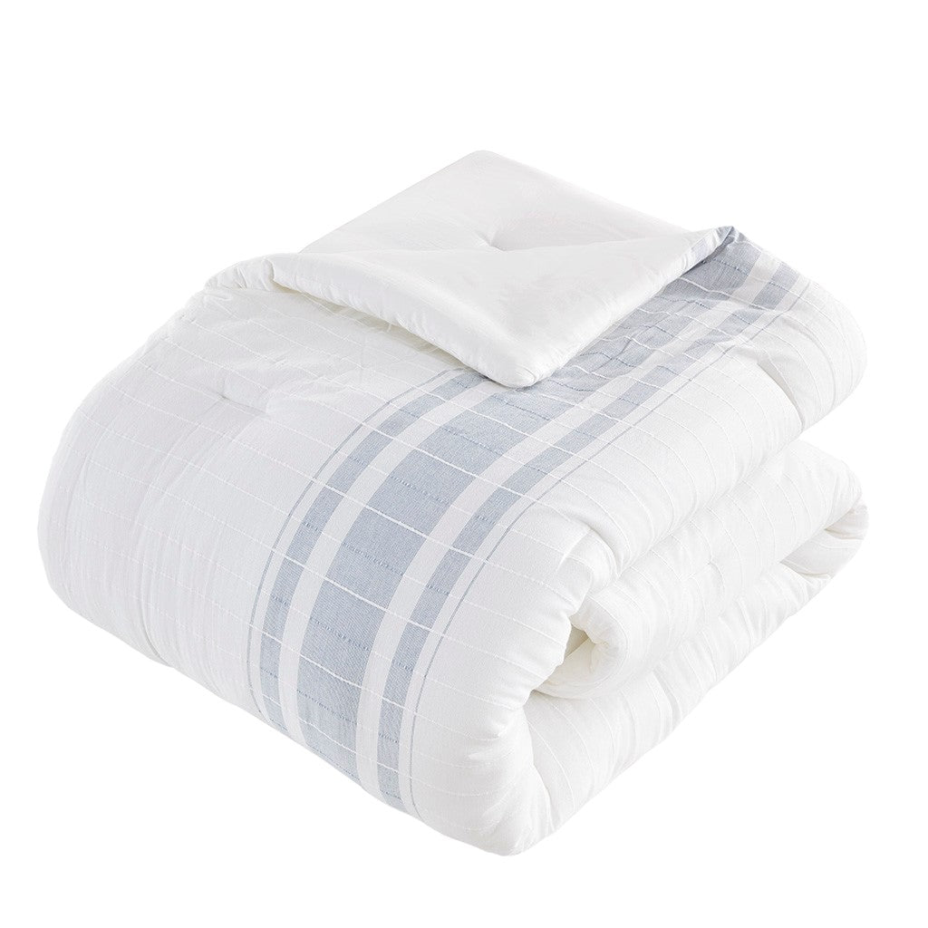 Kateline White/Blue 6 Piece Comforter Set Comforter Sets By JLA HOME/Olliix (E & E Co., Ltd)