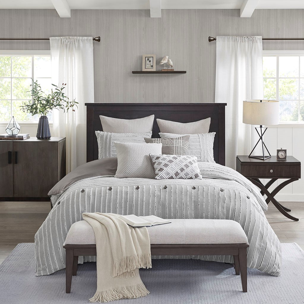Essence Oversized Cotton Jacquard 9 Piece Comforter Set Comforter Sets By JLA HOME/Olliix (E & E Co., Ltd)