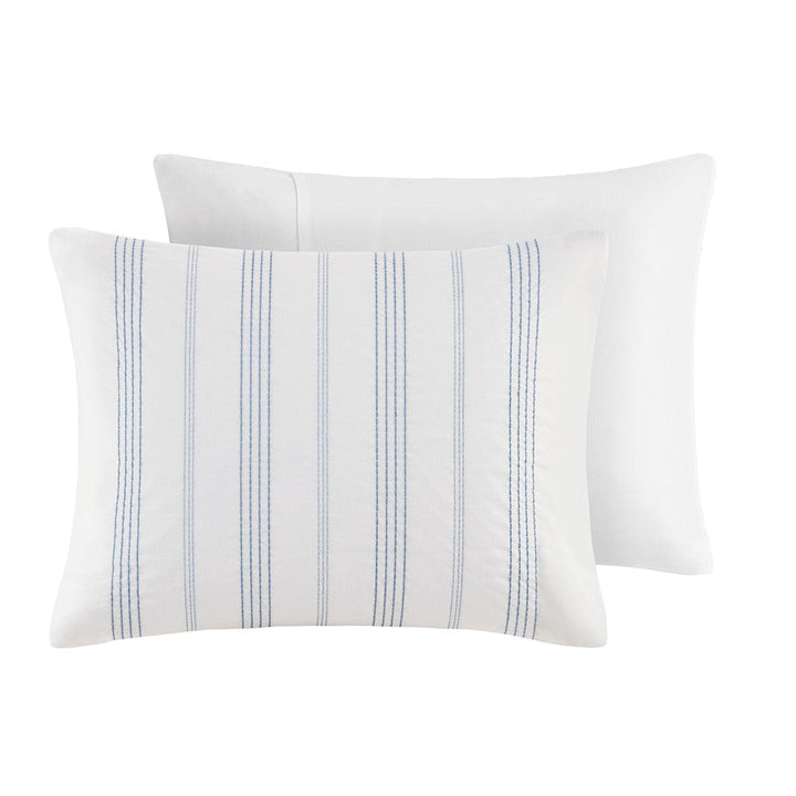 Kateline White/Blue 6 Piece Comforter Set Comforter Sets By JLA HOME/Olliix (E & E Co., Ltd)