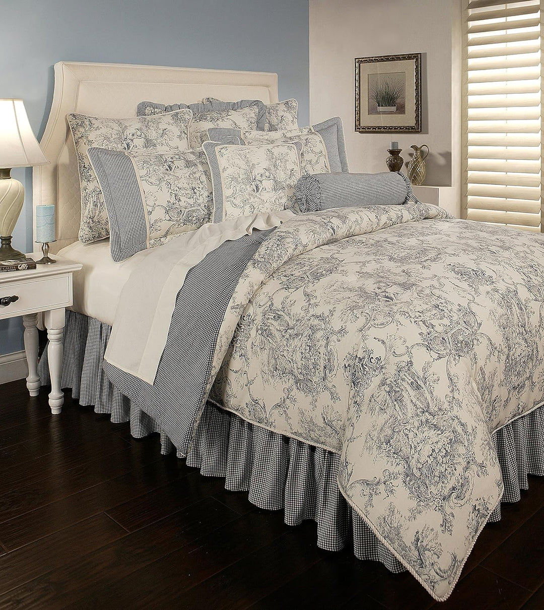 Sherry Kline Country Toile Blue 6-piece Comforter Set Comforter Sets By Pacific Coast Home Furnishings