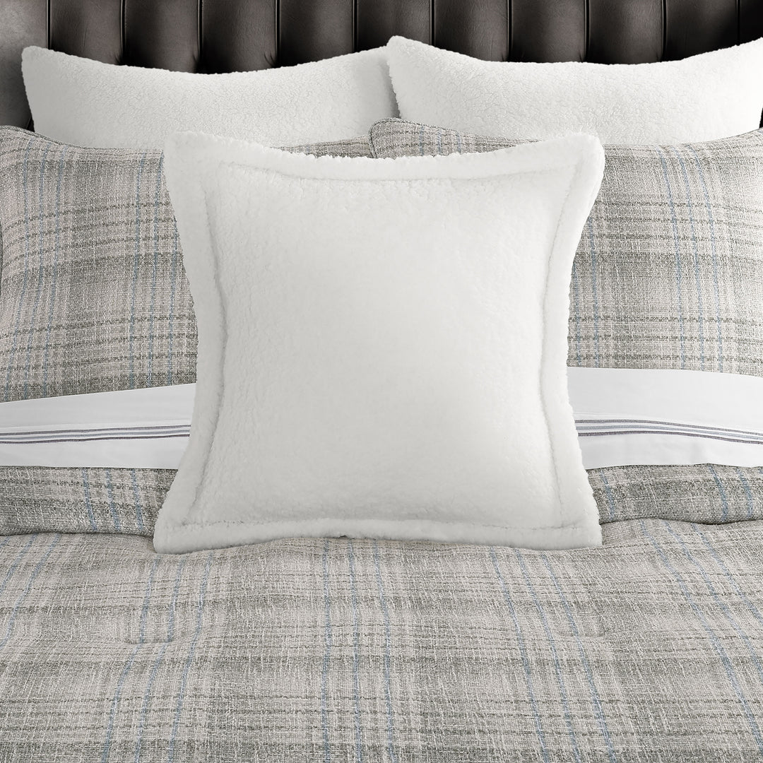 Alejandro White Square Decorative Throw Pillow 18" x 18"