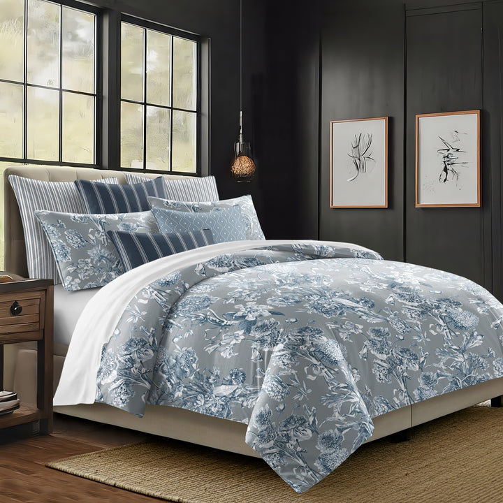 Alexandria Shadow 8 Piece Duvet Cover Set Duvet Covers By Colcha Linens