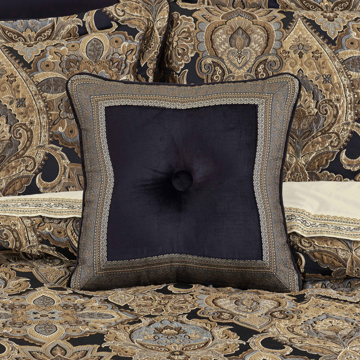 Amara Indigo Square Decorative Throw Pillow 18" x 18" Throw Pillows By J. Queen New York