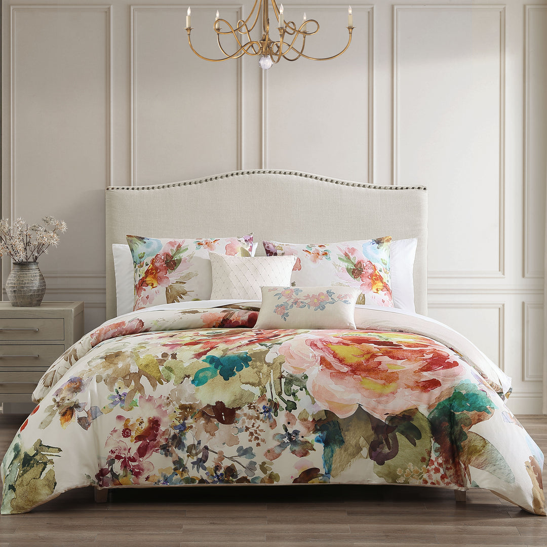 Bebejan Antique Flowers Ivory 3 Piece Reversible Comforter Set in Queen- Final Sale Comforter Sets By US Office - Latest Bedding