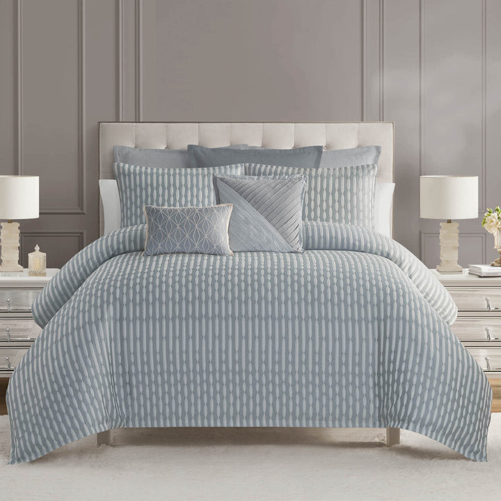Aretha Blue 3 Piece Comforter Set