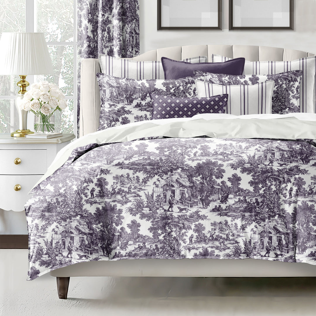 Au Village Toile Eggplant 8 Piece Coverlet Set Coverlet By Colcha Linens