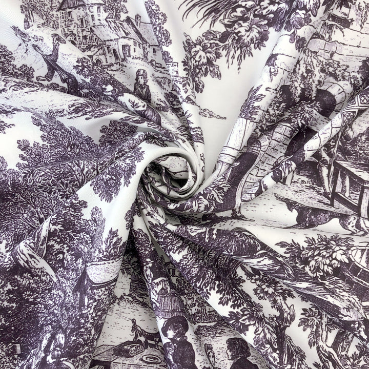 Au Village Toile Eggplant 8 Piece Comforter Set Comforter Sets By Colcha Linens