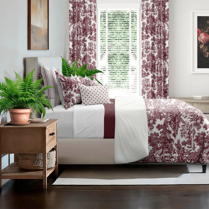 Au Village Toile Merlot 8 Piece Coverlet Set Coverlet By Colcha Linens