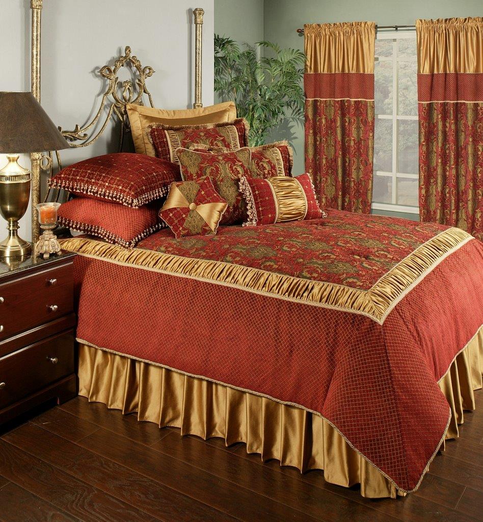 Austin Horn Classics Montecito Red 3-piece Comforter Set Comforter Sets By Pacific Coast Home Furnishings