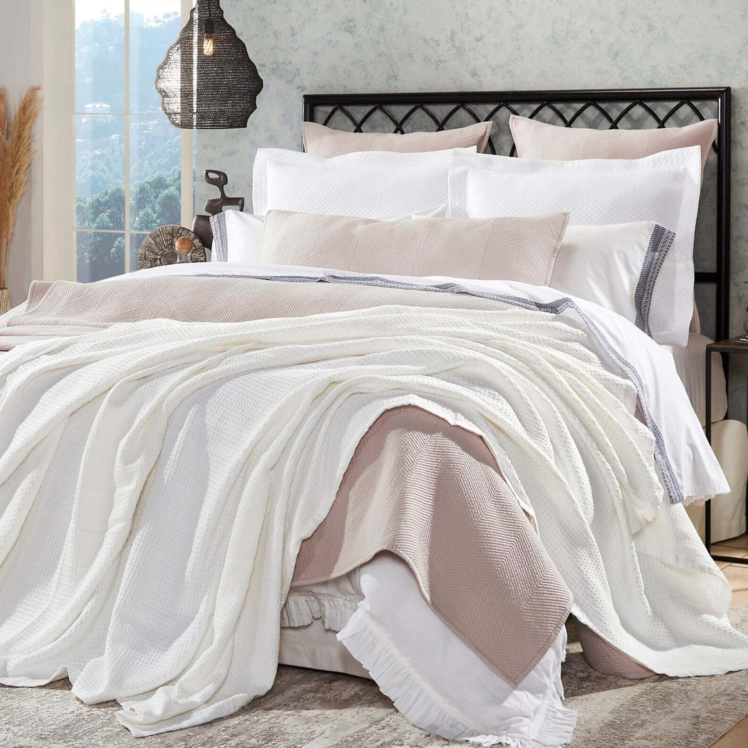 Newport Woven Cotton Blanket Blanket By Orchids Lux Home