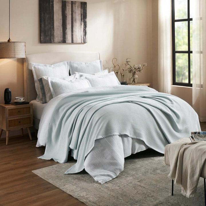 Newport Woven Cotton Blanket Blanket By Orchids Lux Home