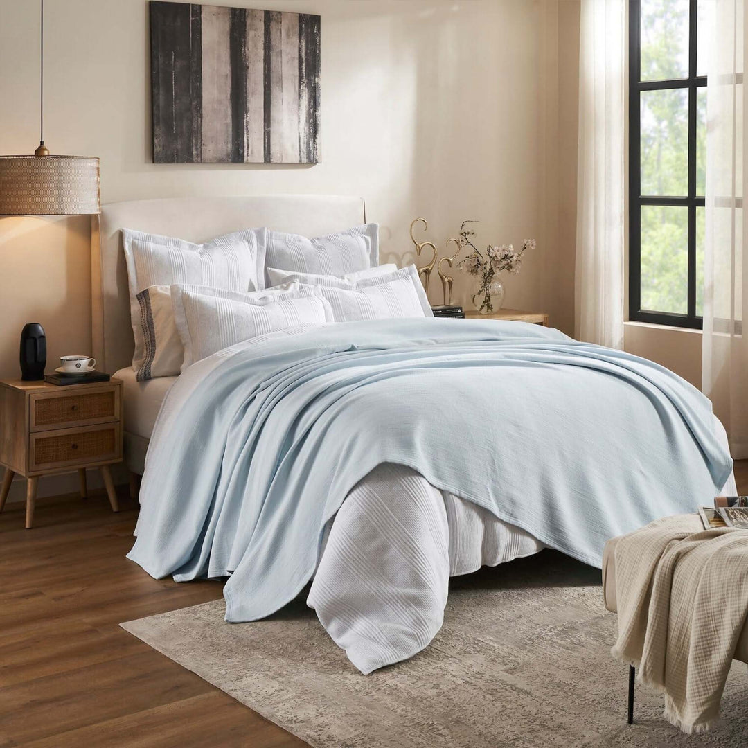 Vienna Texture Cotton Blanket Blanket By Orchids Lux Home