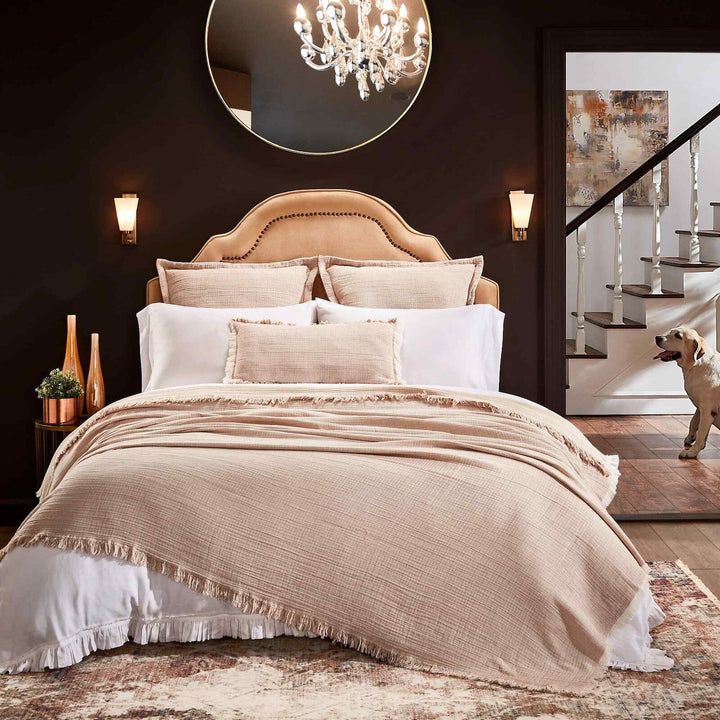 Monroe Cotton Fringe Blanket Blanket By Orchids Lux Home