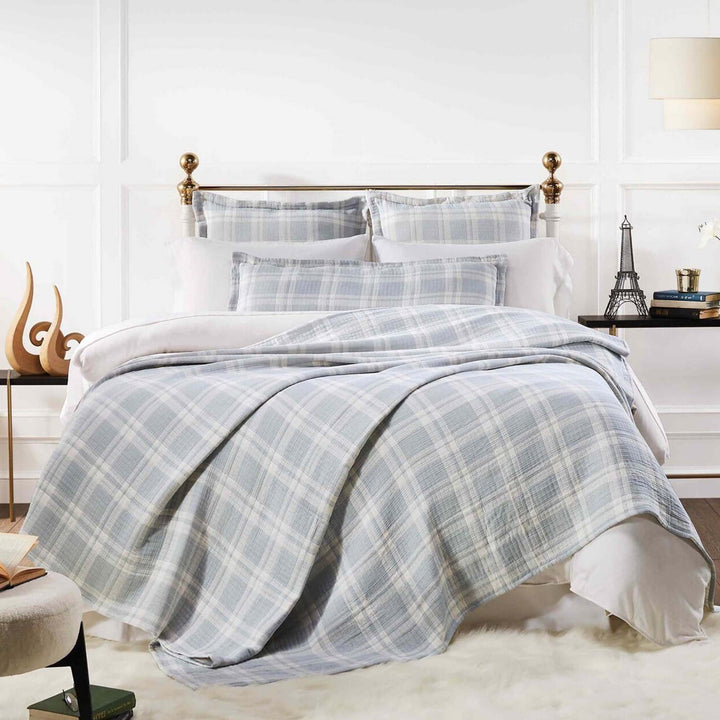 Doyle Check Cotton Blanket Blanket By Orchids Lux Home