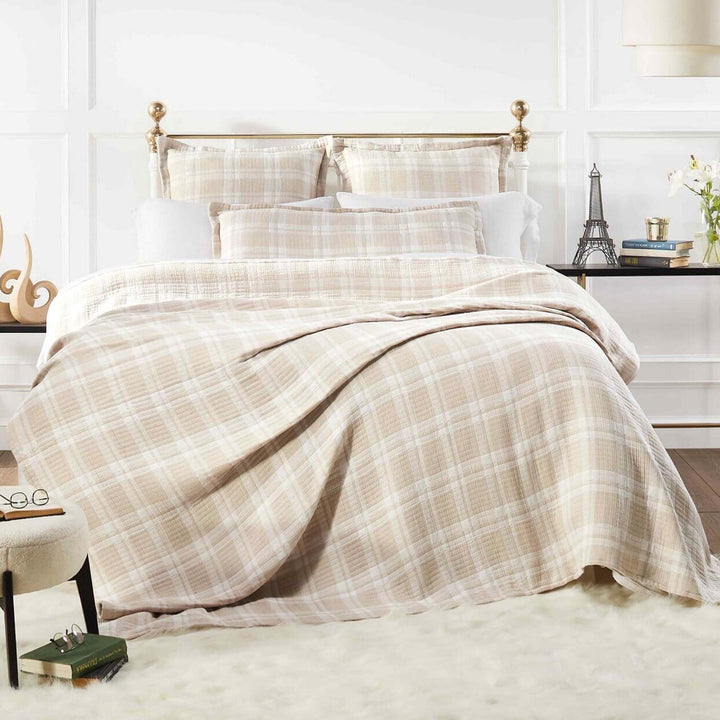 Doyle Check Cotton Blanket Blanket By Orchids Lux Home