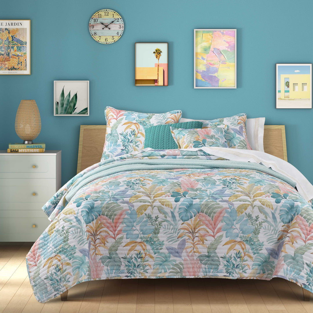 Bahama Aqua Piece Quilt Set – Latest Bedding - Main Image