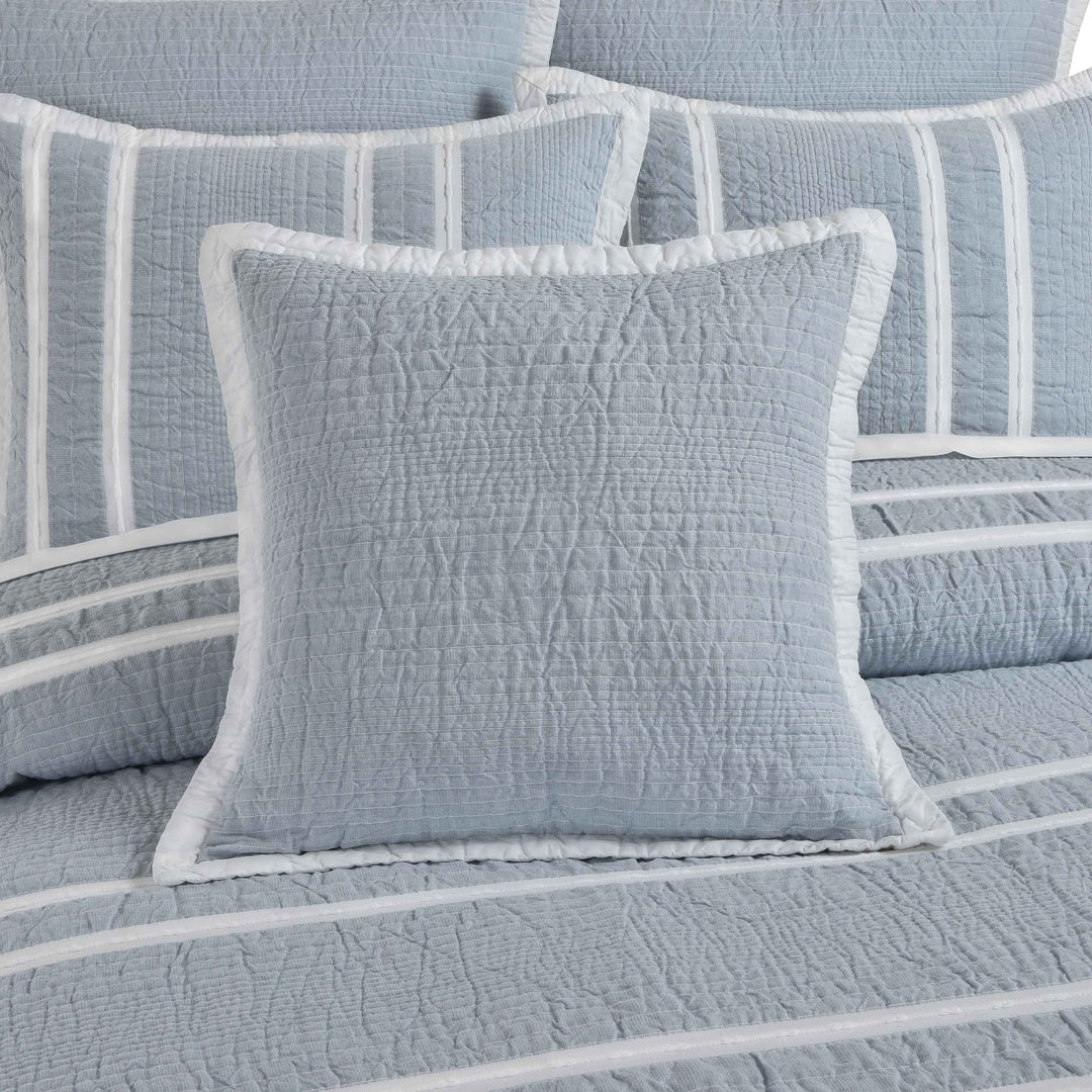Beachwood Sky Blue Square Decorative Pillow Cover 20" x 20" Throw Pillows By J. Queen New York