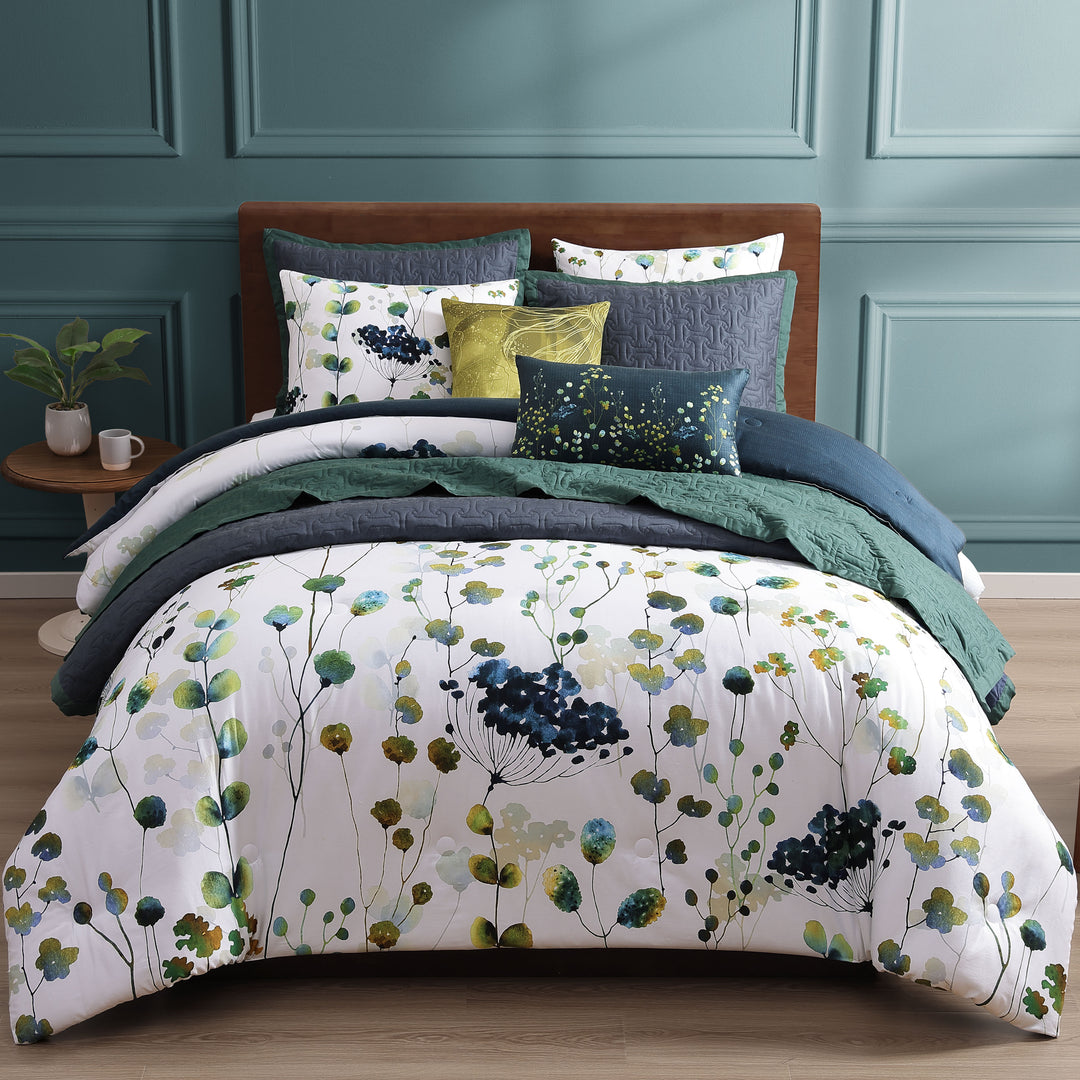 Bebejan Abstract Vines 8 Piece Reversible Comforter & Coverlet Set Comforter Sets By Bebejan®