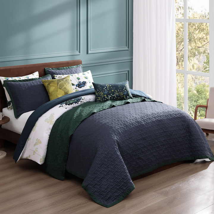 Bebejan Abstract Vines 8 Piece Reversible Comforter & Coverlet Set Comforter Sets By Bebejan®