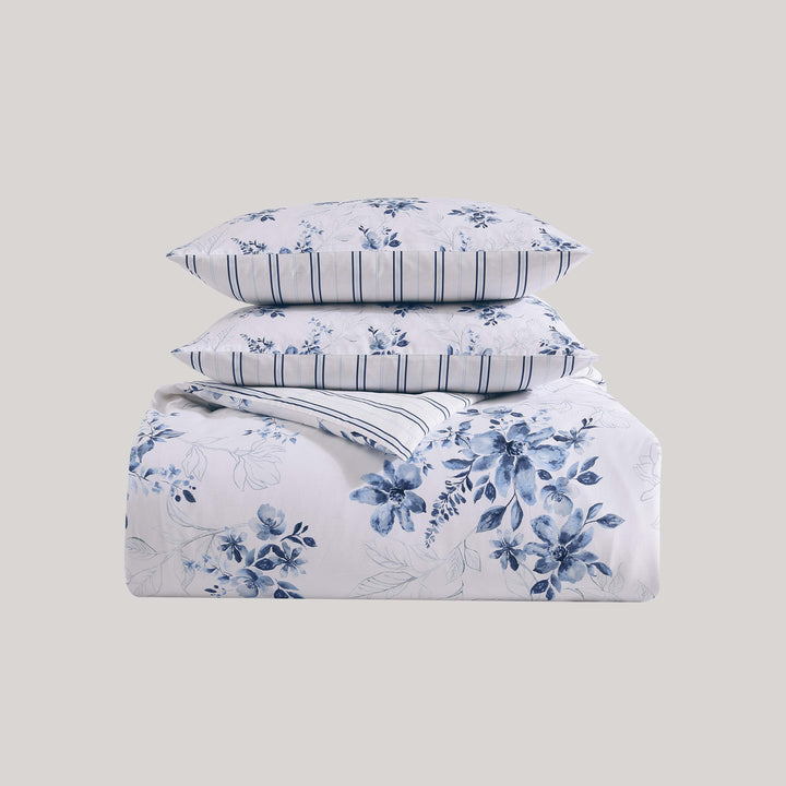 Bebejan Blue Art 100% Cotton 5-Piece Reversible Comforter Set Comforter Sets By Bebejan®