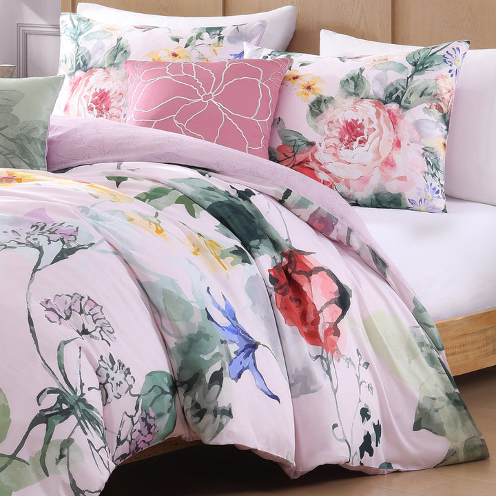 Bebejan Cool Pink Roses 5 Piece Reversible Comforter Set Comforter Sets By Bebejan®