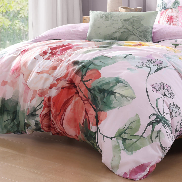 Bebejan Cool Pink Roses 5 Piece Reversible Comforter Set Comforter Sets By Bebejan®
