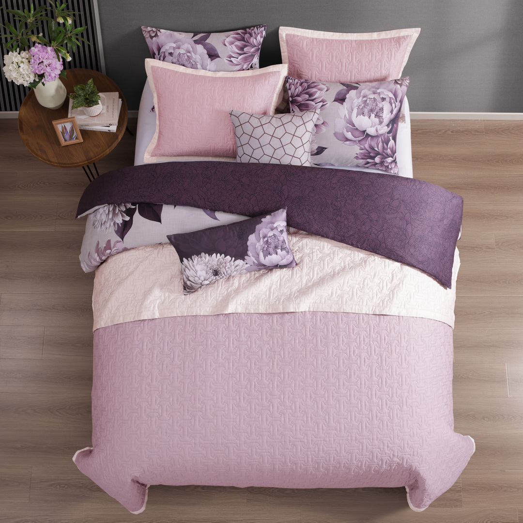 Bebejan Plum Petal 8 Piece Reversible Comforter & Coverlet Set Comforter Sets By Bebejan®