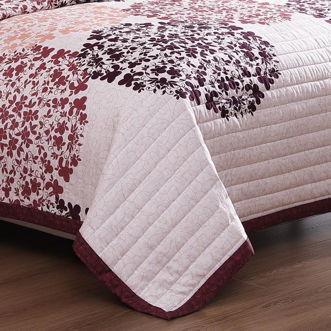 Bebejan Rosewood Harmony 3 Piece Reversible Quilted Coverlet Set Coverlet By Bebejan®