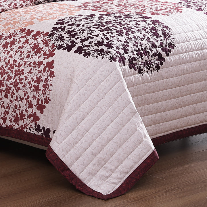 Bebejan Rosewood Harmony 3 Piece Reversible Quilted Coverlet Set Coverlet By Bebejan®
