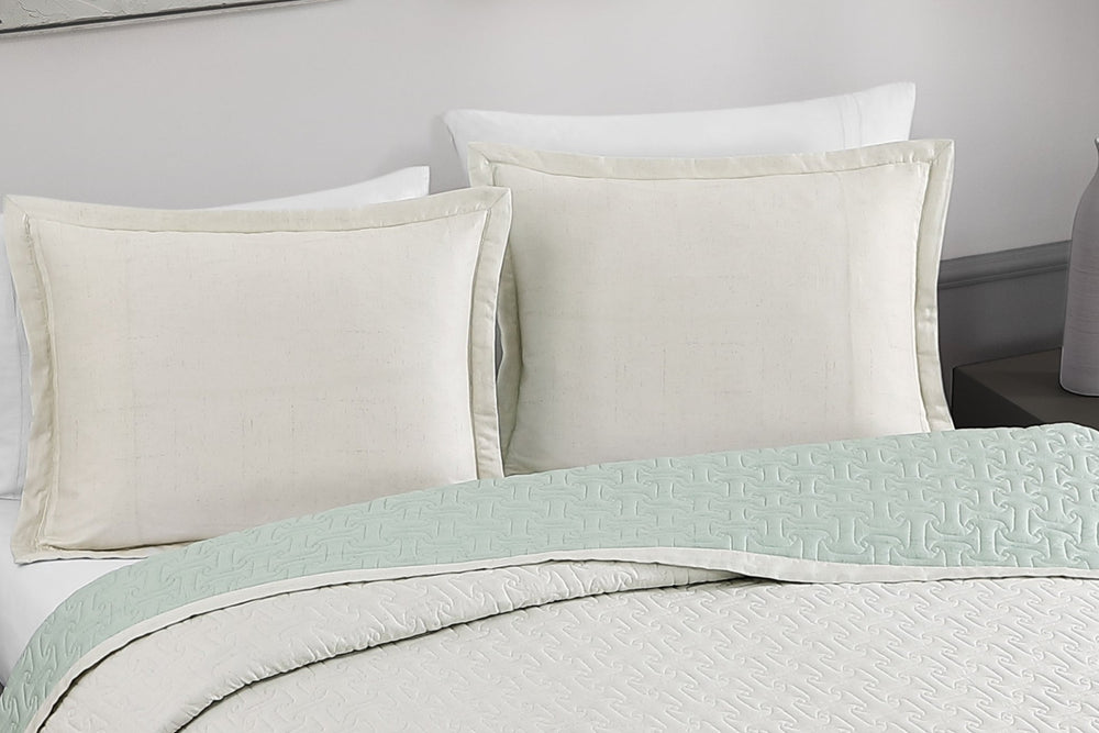 Bebejan Textured Quilted Sham Set - Final Sale Sham By US Office - Latest Bedding
