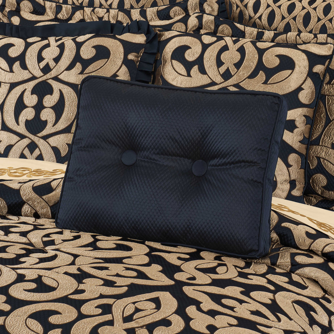 Biagio Navy Boudoir Decorative Throw Pillow 20" x 15" Throw Pillows By J. Queen New York