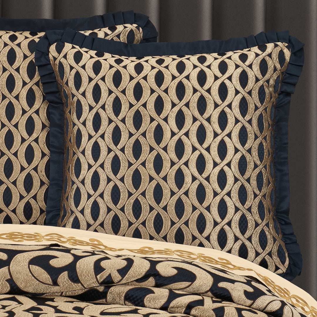 Biagio Navy Euro Sham Euro Sham By J. Queen New York