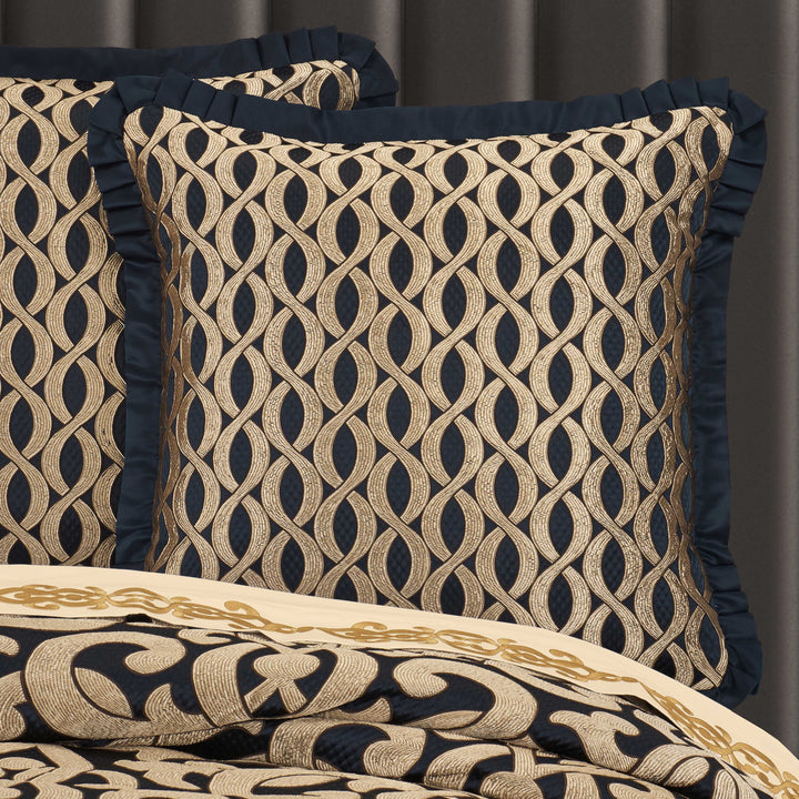 Biagio Navy Euro Sham Euro Sham By J. Queen New York