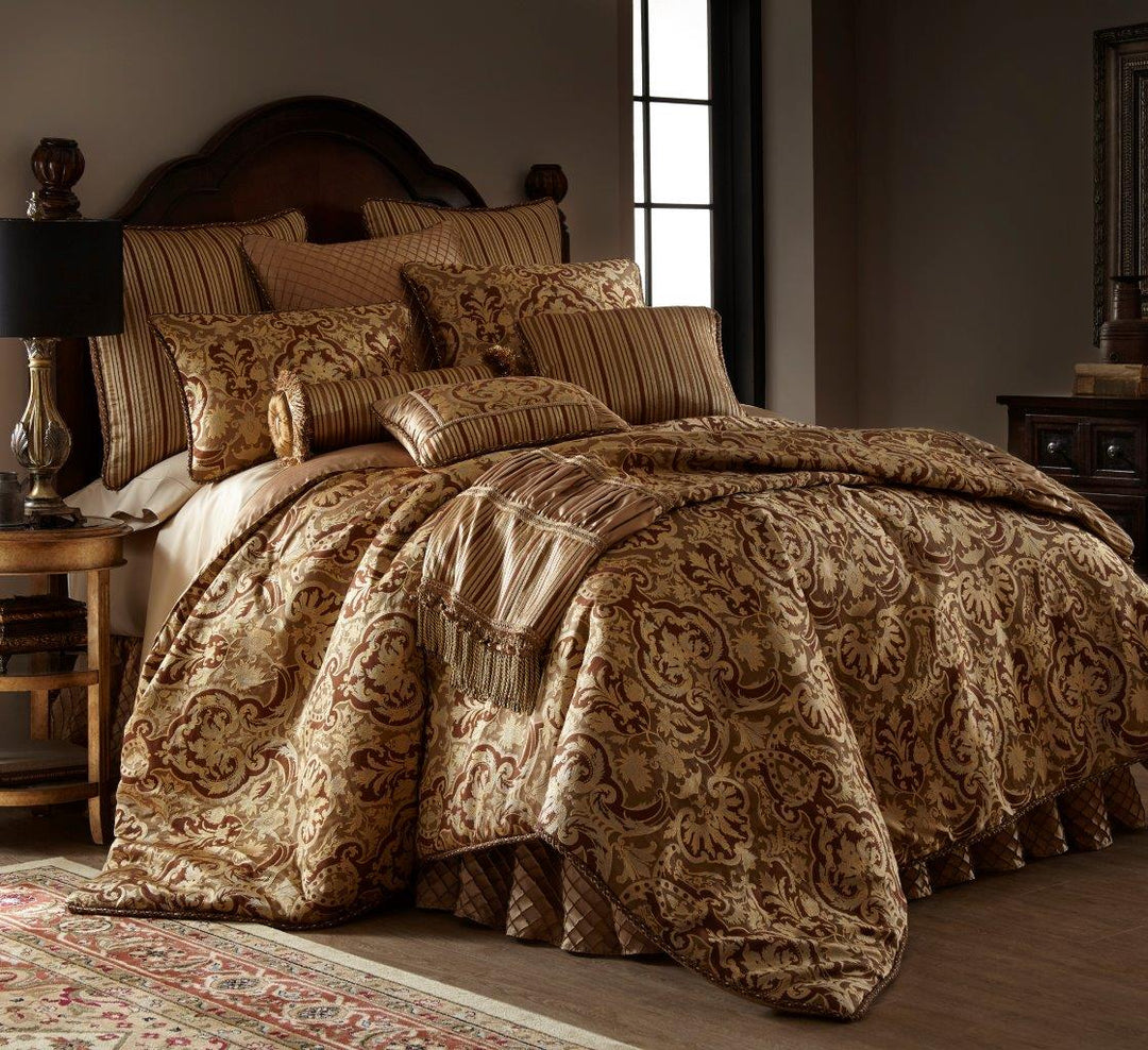 Austin Horn Botticelli Brown 3 Piece Comforter Set Comforter Sets By Pacific Coast Home Furnishings