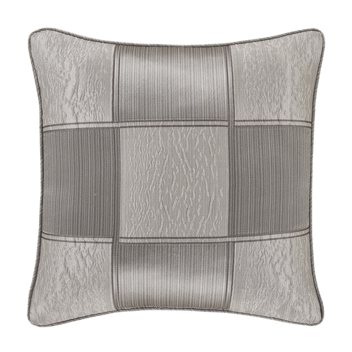 Brando Charcoal Square Decorative Throw Pillow 20" x 20" Throw Pillows By J. Queen New York