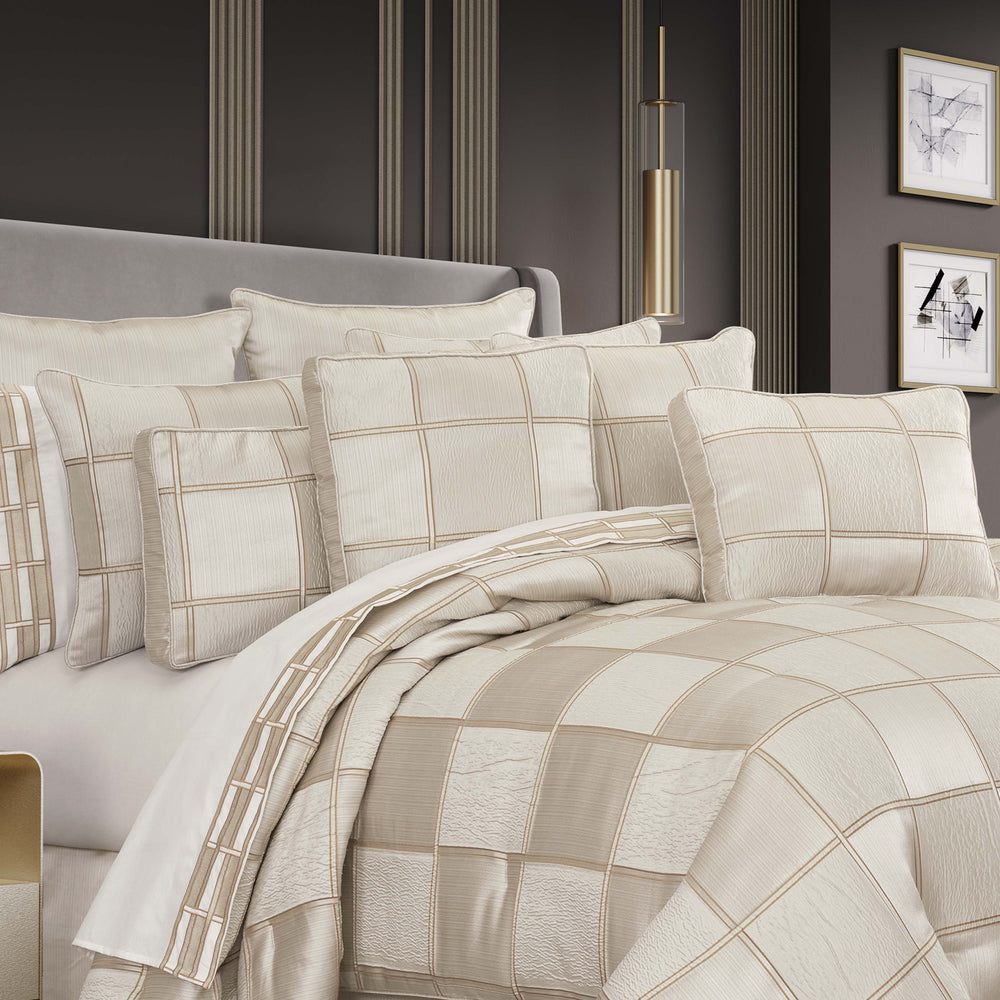 Brando Ivory 4 piece comforter set Comforter Sets By J. Queen New York
