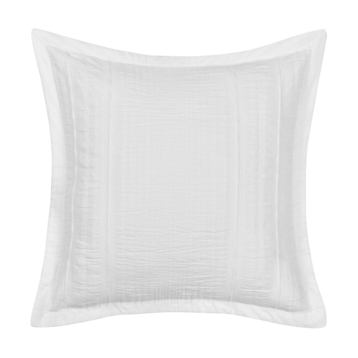 Brentwood White Square Decorative Throw Pillow Cover 20" x 20" Throw Pillows By J. Queen New York