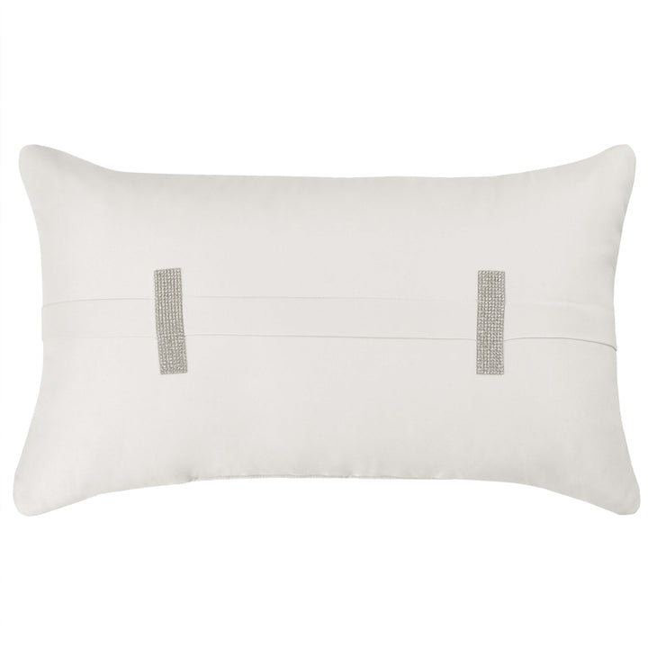 Brilliance Ivory Quilted Boudoir Decorative Throw Pillow 20" x 12" Throw Pillows By J. Queen New York